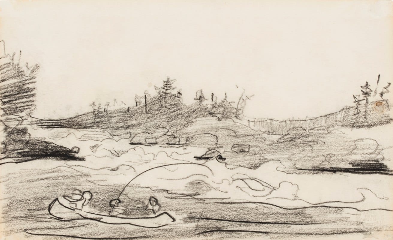 Winslow Homer - Fishermen in the Rapids