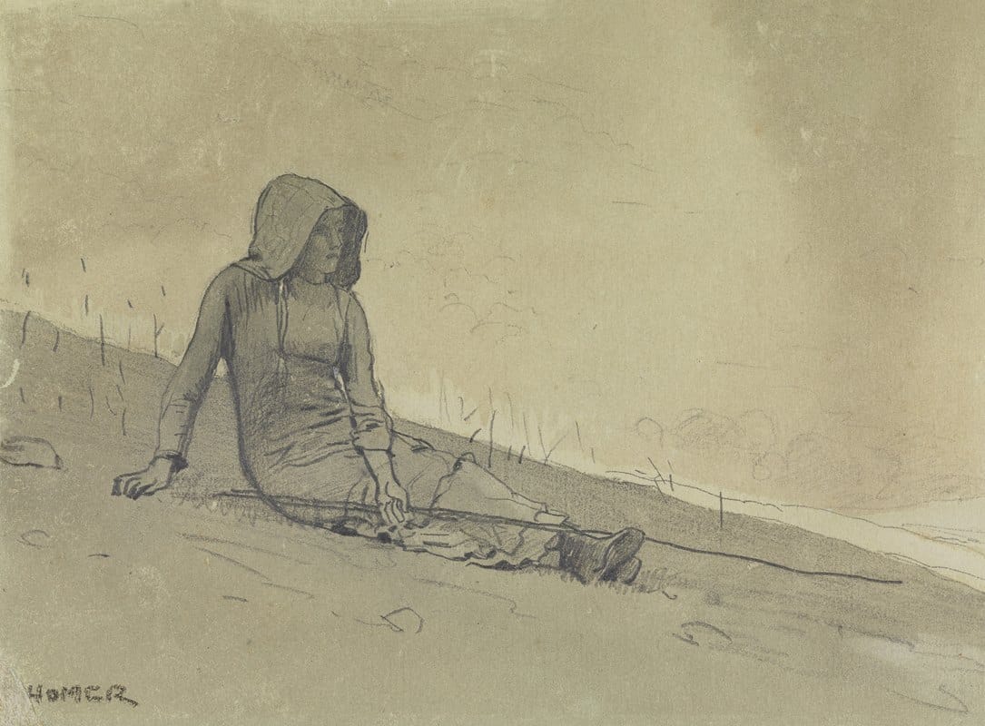 Winslow Homer - Girl Seated on a Hillside