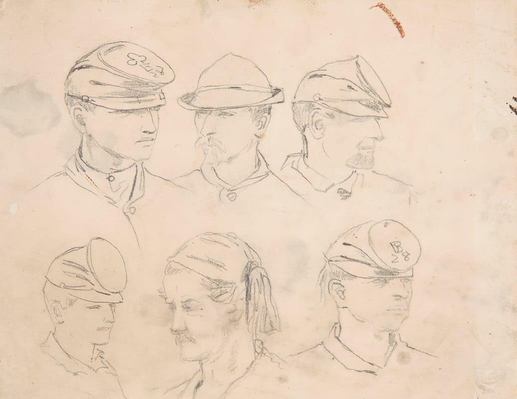 Winslow Homer - Six Studies of Soldiers’ Heads