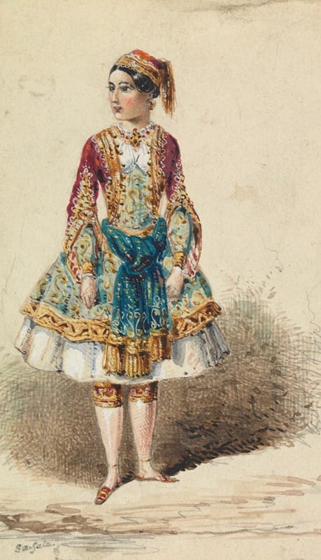 George Augustus Sala - Girl in Near-Eastern Costume