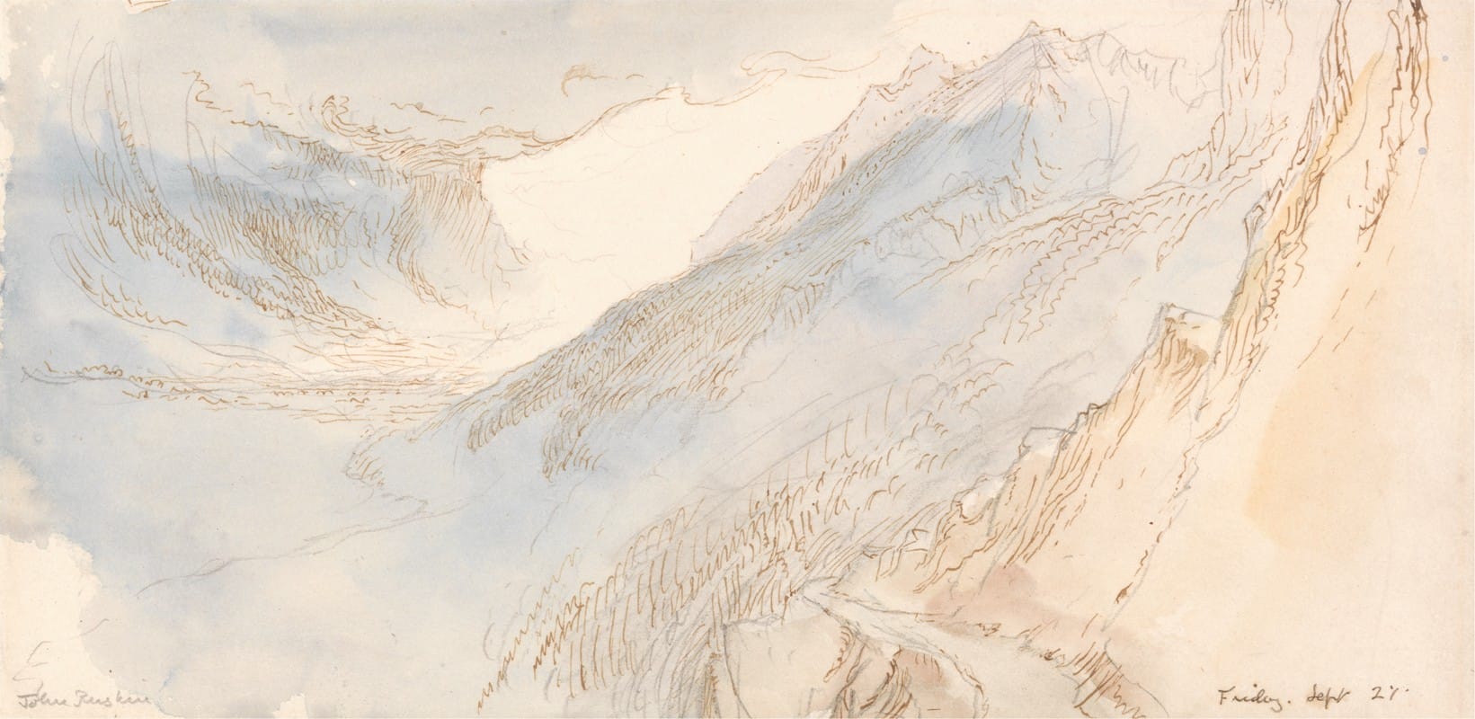 John Ruskin - Mountainous Landscape