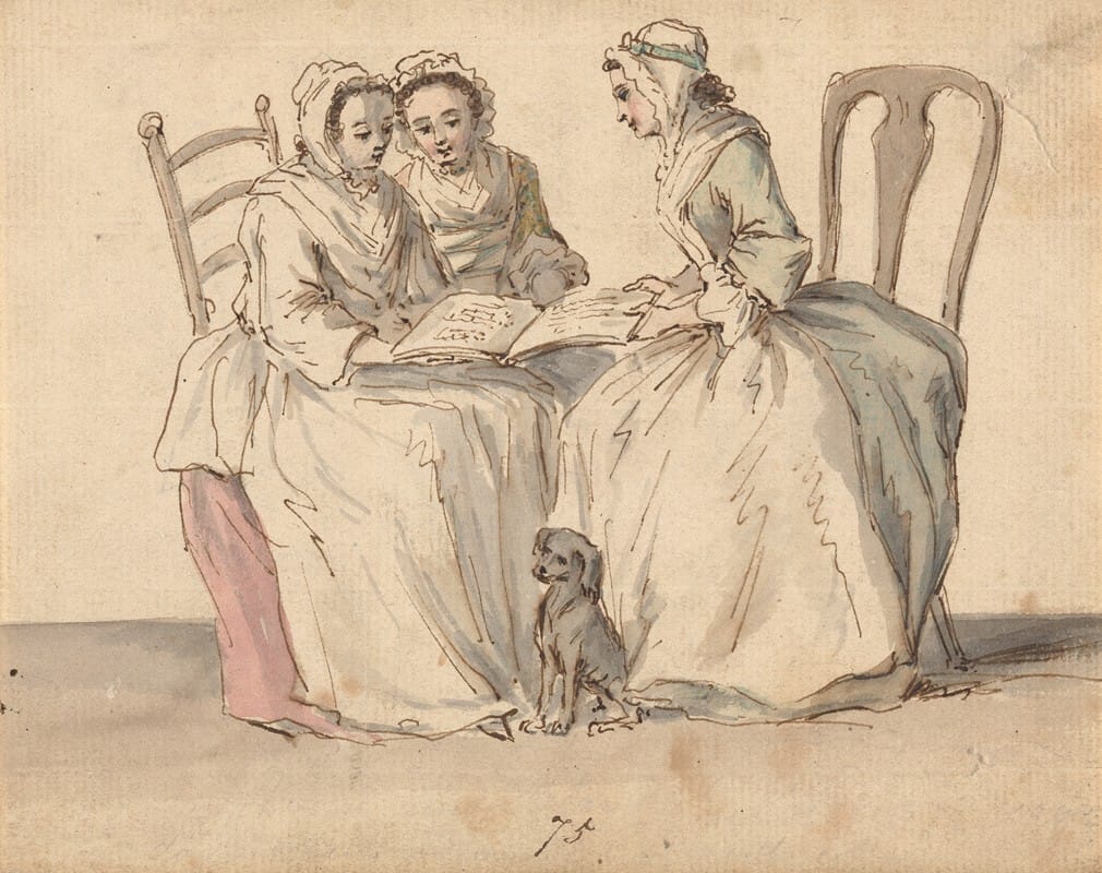 Louis Philippe Boitard - Three Seated Ladies