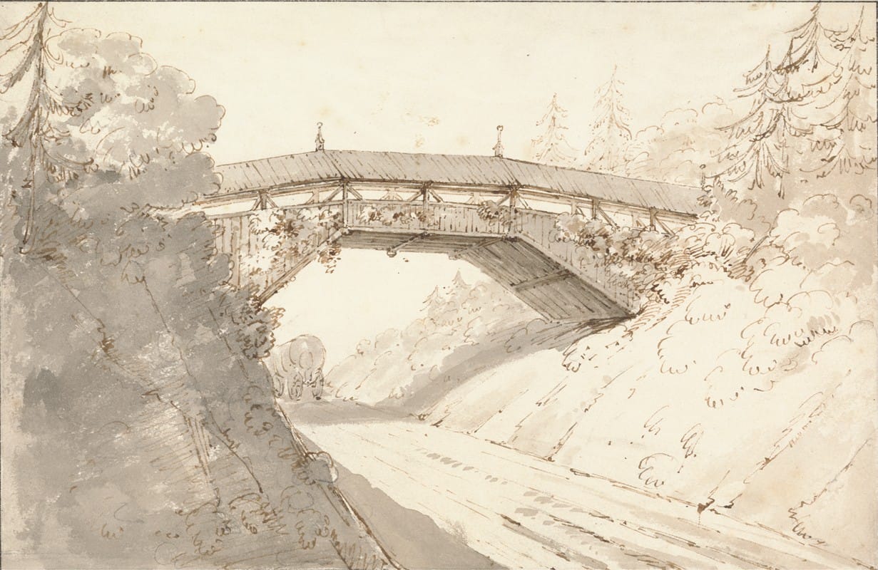 Sir Jeffry Wyatville - Design for Covered Bridge over the Great Western Road