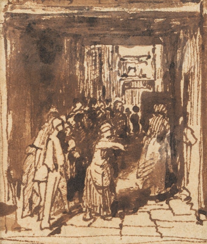 William Mulready - Figures in a Doorway