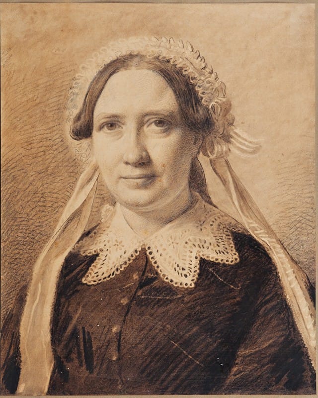 Constantin Hansen - Portrait of Frederikke Vilhelmine Hage, born Faber