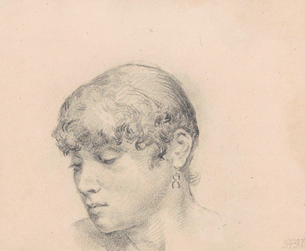 Jan Willem Rosier - Head of a Woman