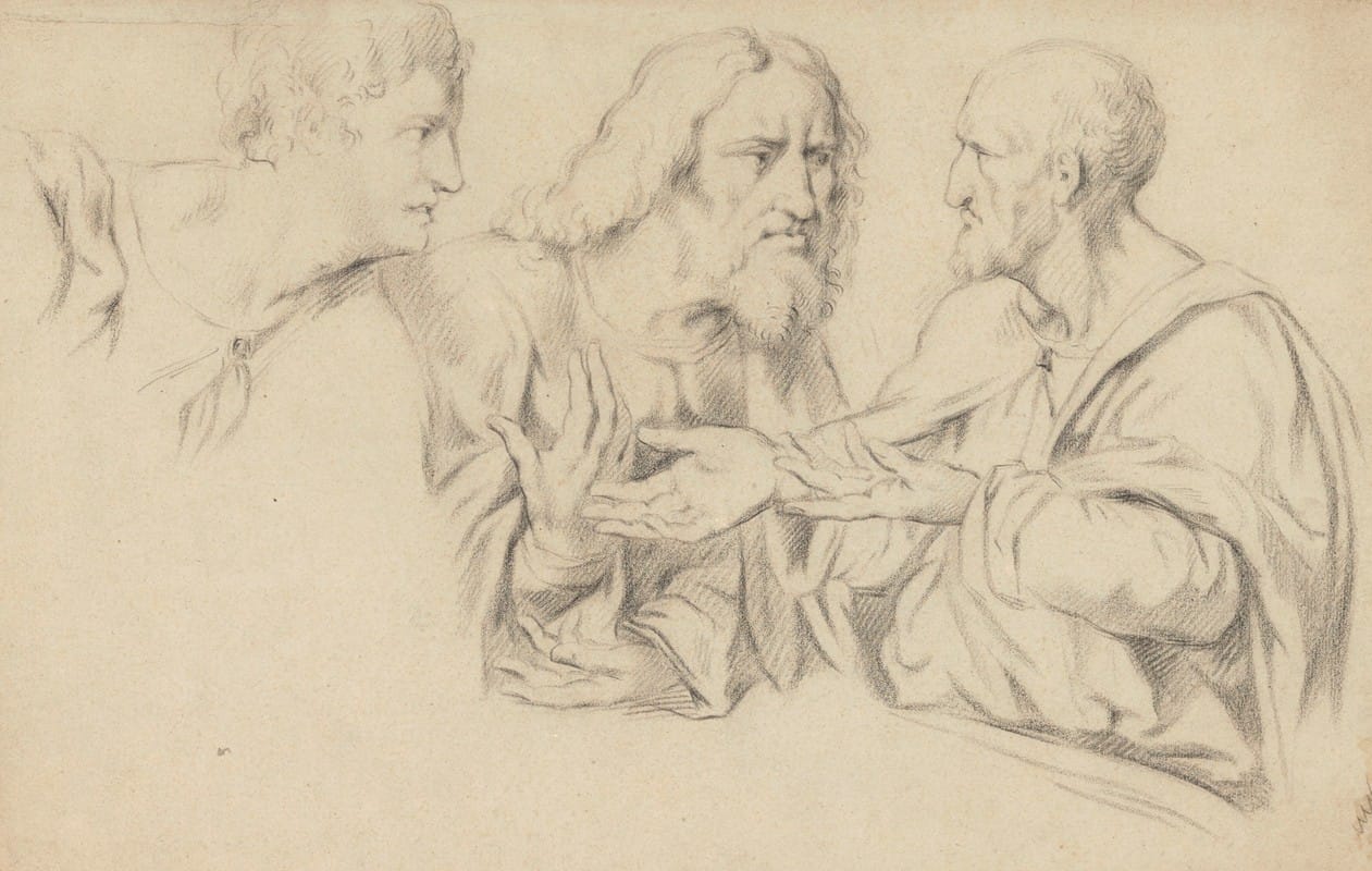 Jean Antoine Verschaeren - The Apostles Matthew, Simon and Taddeus