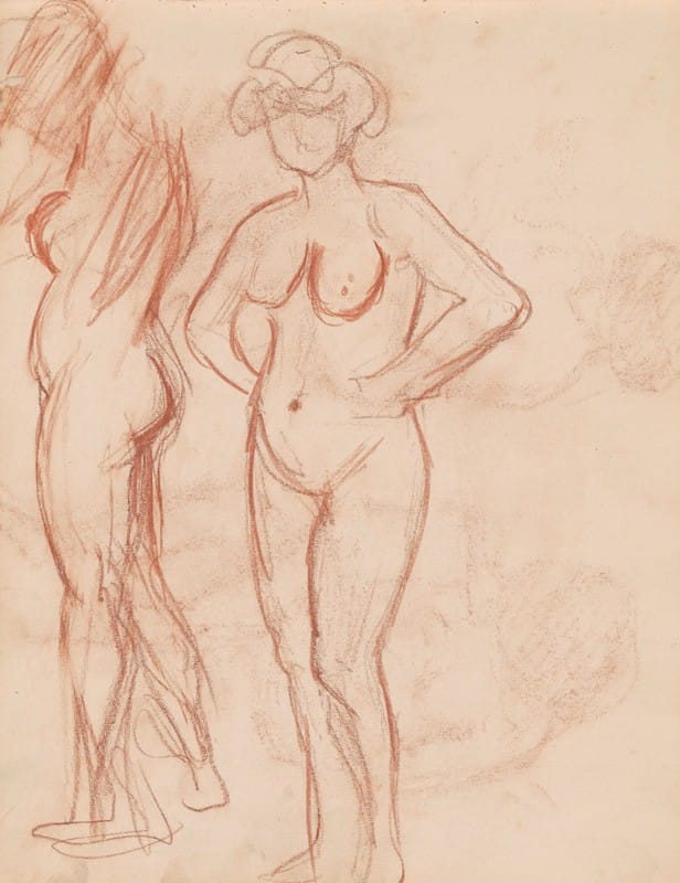 Jules Schmalzigaug - Two Standing Nudes
