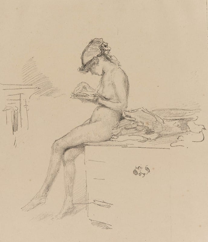 James Abbott McNeill Whistler - The Little Nude Model, Reading