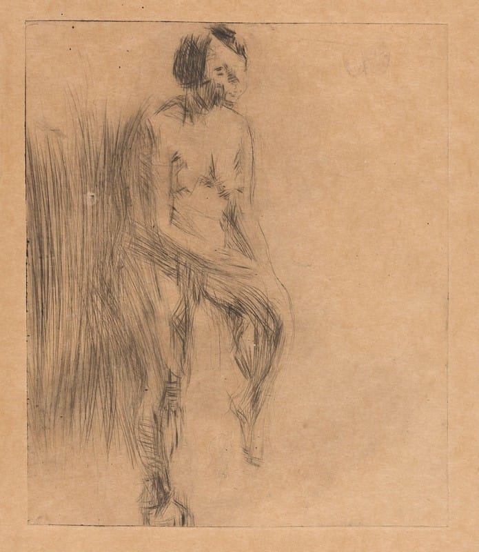 Ludvig Karsten - Sittende naken modell