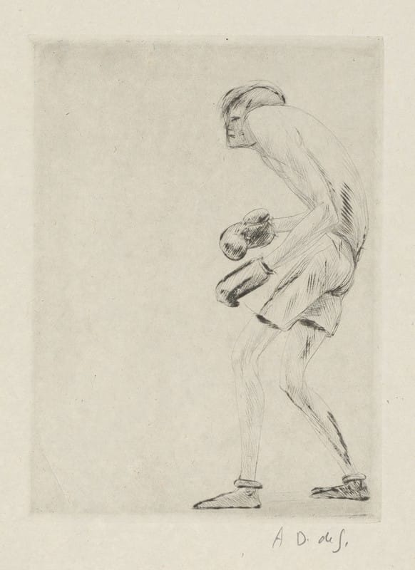 André Dunoyer de Segonzac - Tableau de la boxe, illustré de 29 gravures à l’eau-forte pl 15