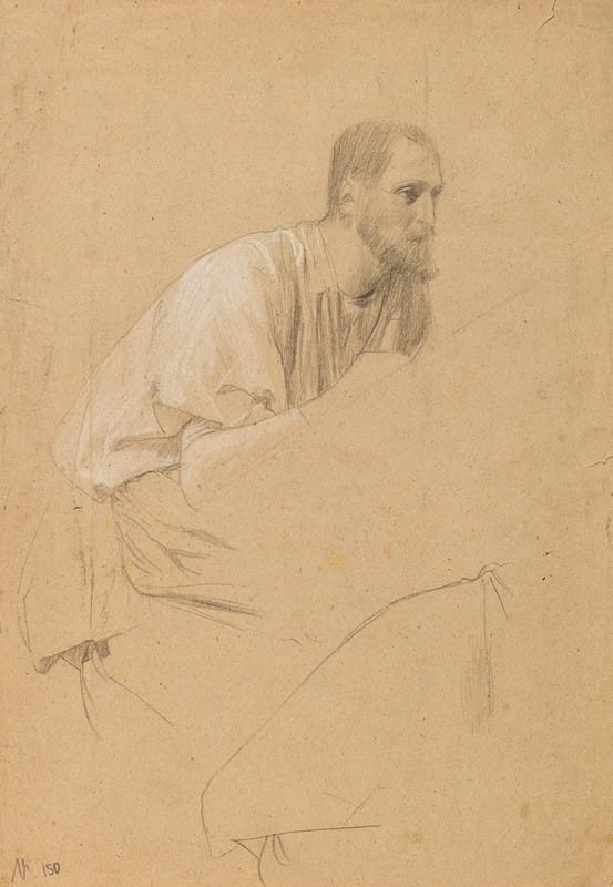 Gustav Klimt - Drawing older man