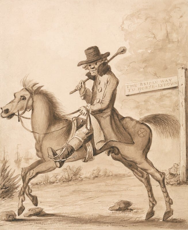 Henry William Bunbury - An Illustration of H. Bunbury (‘Geoffrey Gambado’), ‘An Academy for Grown Horsemen; ‘A Bit of Blood’