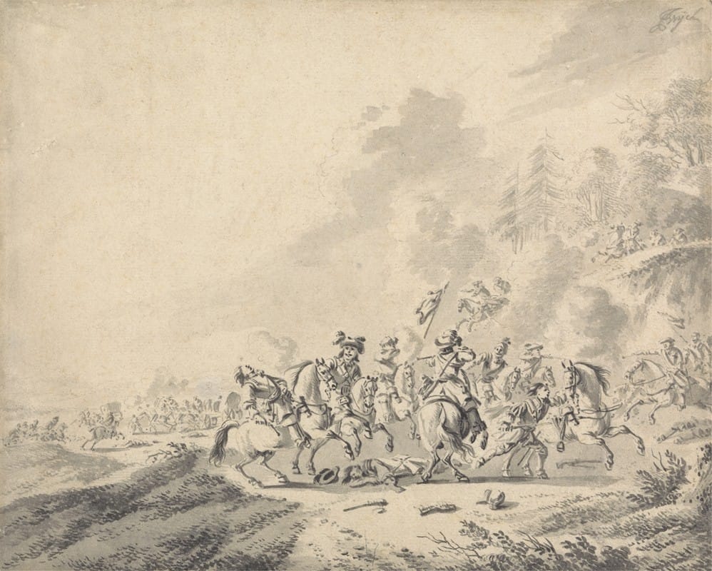 Jan Wyck - A Cavalry Battle