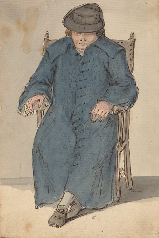 Louis Philippe Boitard - Man Asleep in a Long Blue Coat
