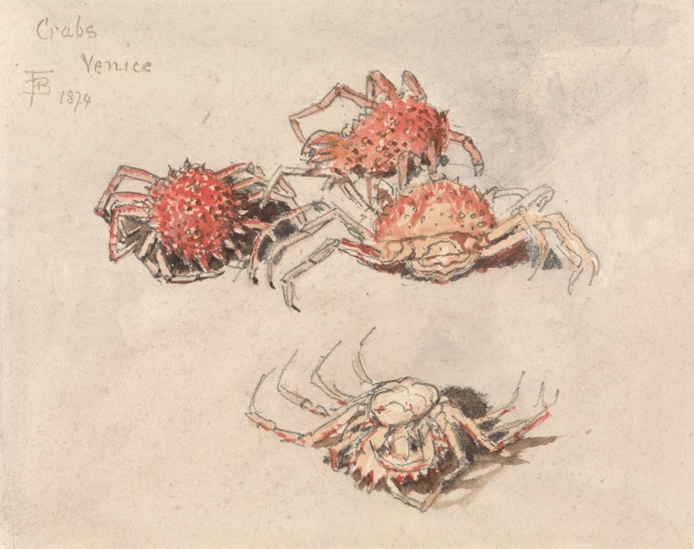 Myles Birket Foster - Studies of Spider Crabs, Venice