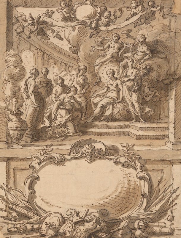 Sir James Thornhill - Design for a Wall Panel