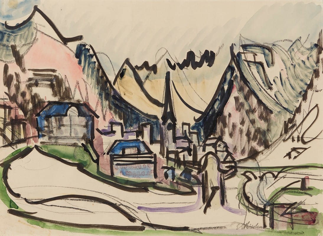 Ernst Ludwig Kirchner - Davos im Winter