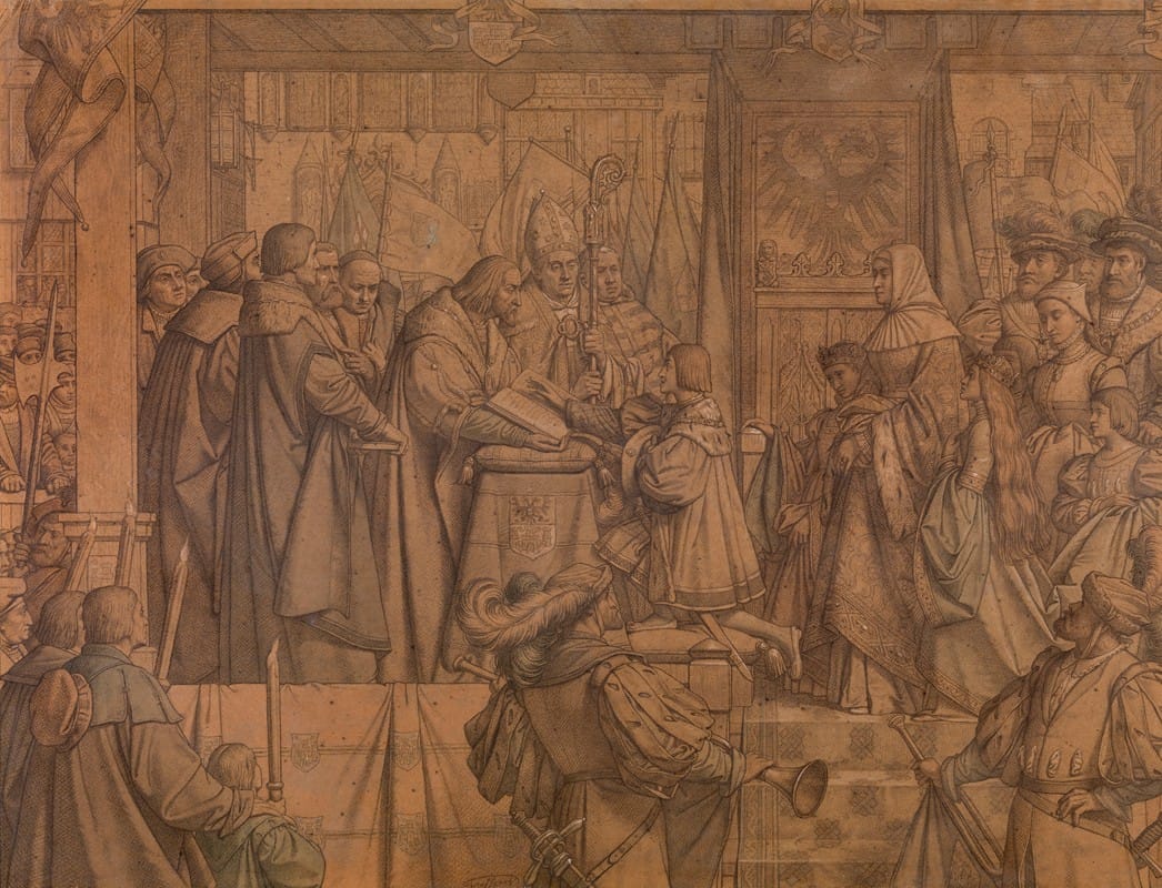 Godfried Guffens - Mayor Jan van de Werve Receives the Oath From Prince Charles in 1515