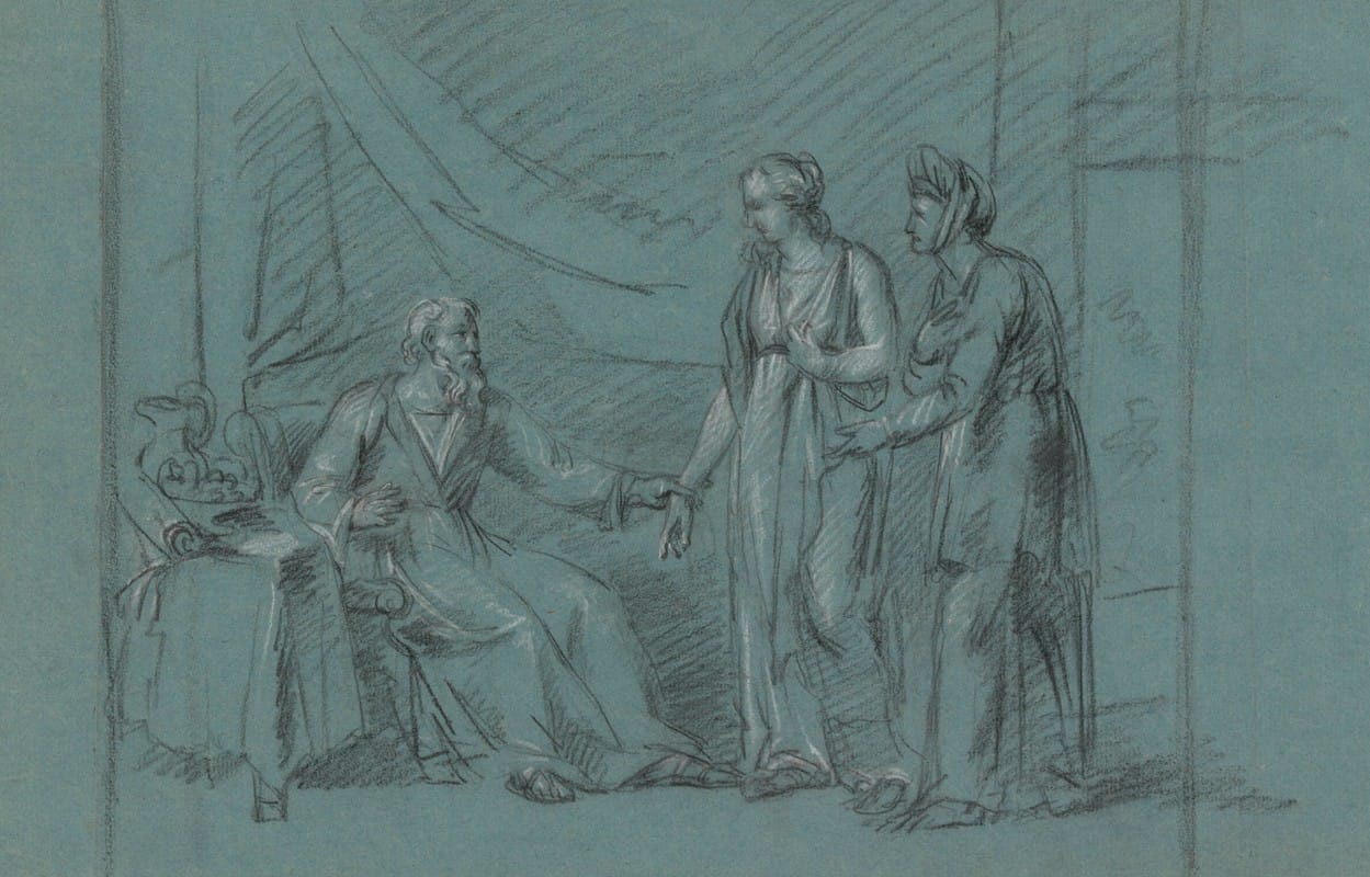 Jean Antoine Verschaeren - Sarah Presents Hagar to Abraham