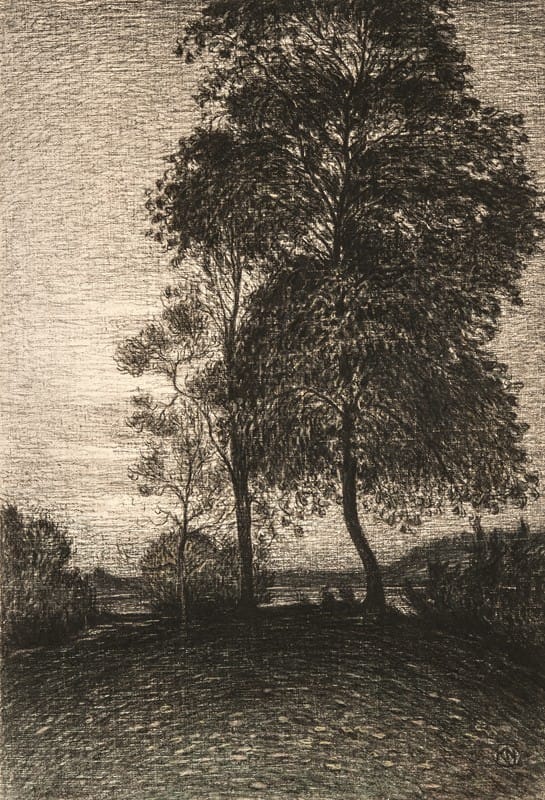Karl Nordström - Landscape at Dusk with Trees