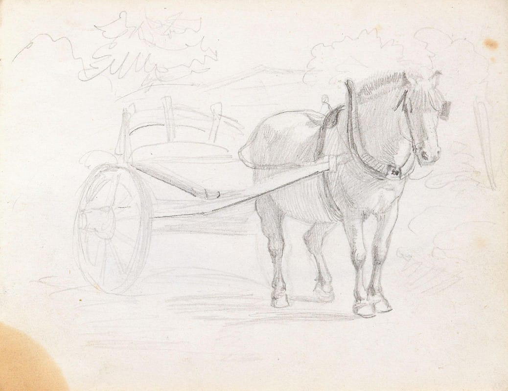 Adolph Tidemand - Hest og vogn