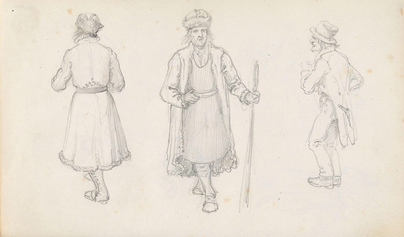 Adolph Tidemand - Three male figures