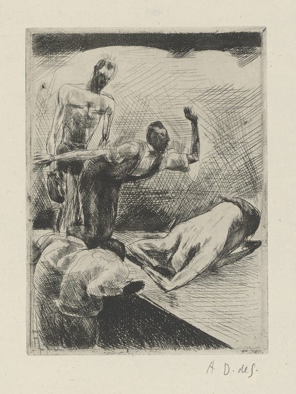 André Dunoyer de Segonzac - Tableau de la boxe, illustré de 29 gravures à l’eau-forte pl 19