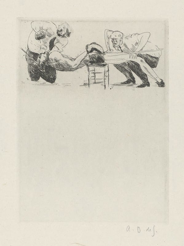 André Dunoyer de Segonzac - Tableau de la boxe, illustré de 29 gravures à l’eau-forte pl 52