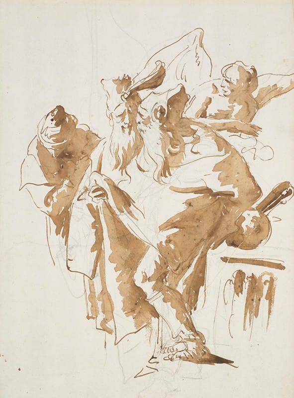 Giovanni Battista Tiepolo - An angel addressing the three Magi