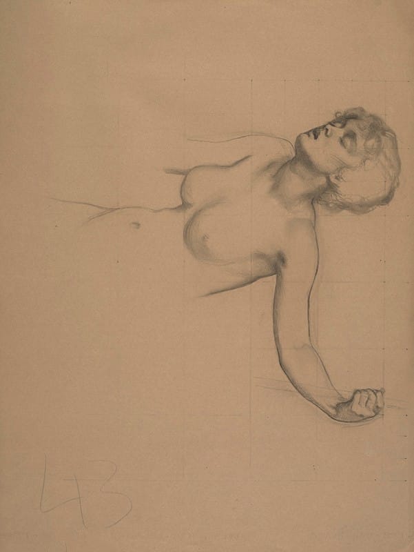 Herbert James Draper - A nude study of a woman