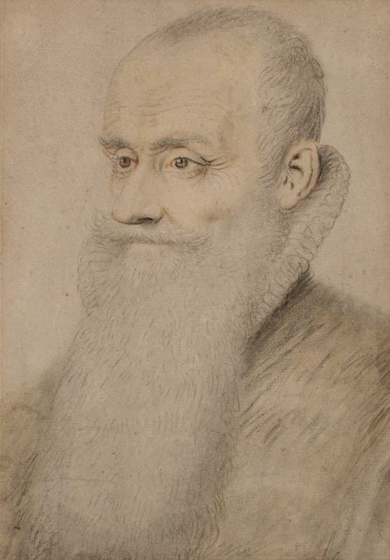 Nicolas Lagneau - Portrait d’homme barbu à la fraise