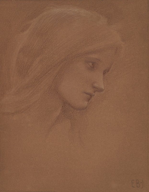 Sir Edward Coley Burne-Jones - Head of a young girl