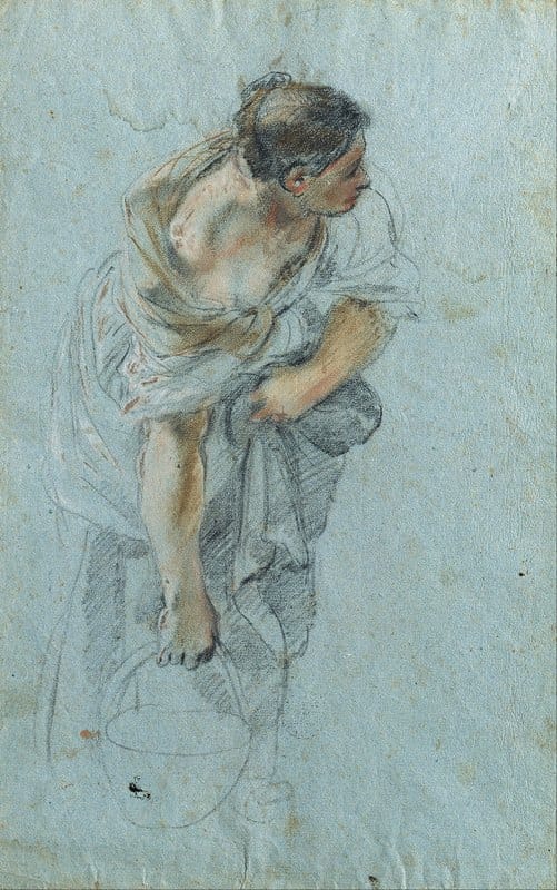 Guillaume Courtois - Study for a Female Figure