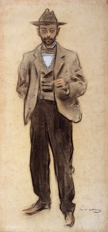 Ramón Casas - Portrait of Manolo Hugué
