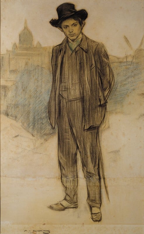 Ramón Casas - Portrait of Pablo Picasso