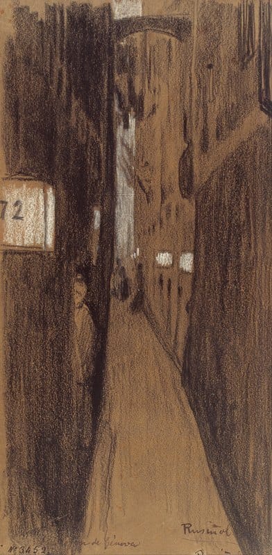 Santiago Rusiñol - Alley in Genoa