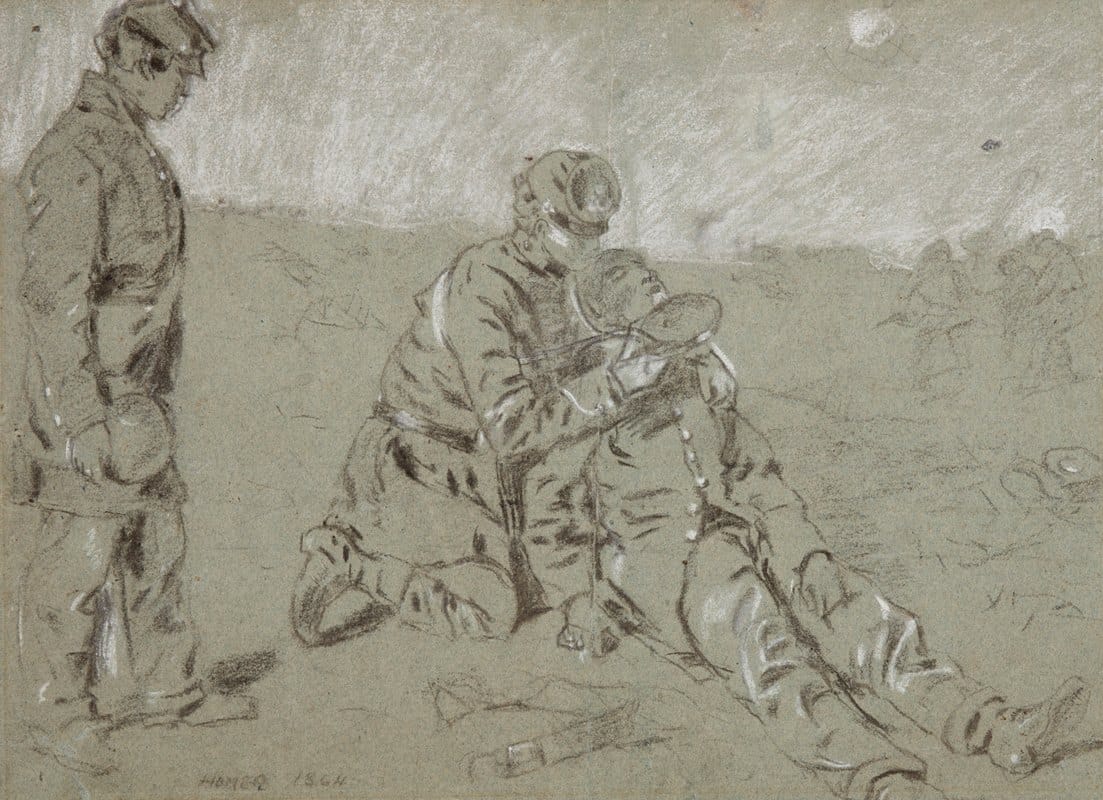 Winslow Homer - Soldier Giving Water to a Wounded Companion