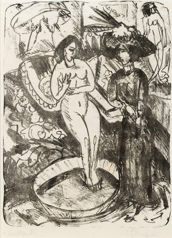 Ernst Ludwig Kirchner - Der Besuch der Freundin (The visit of the girlfriend)