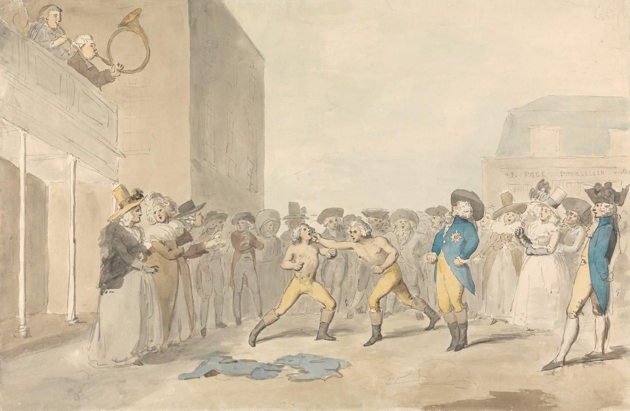 George Dance - A Fist Fight, With the Prince Regent Among the Spectators