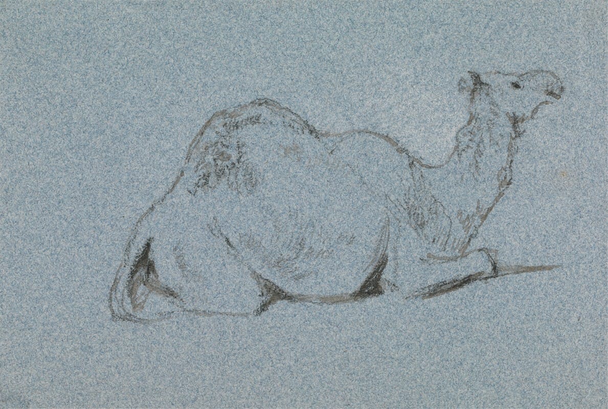 George Jones - A Camel Resting, Side View to the Right