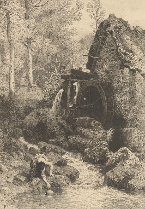 Myles Birket Foster - An Old English Mill