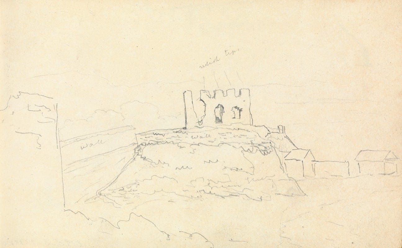 Thomas Bradshaw - Sketch of Castle Ruins