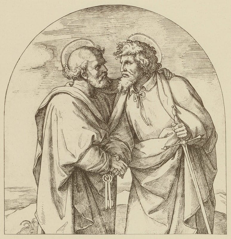 Eduard Von Steinle - Abschied der Apostel Petrus und Paulus