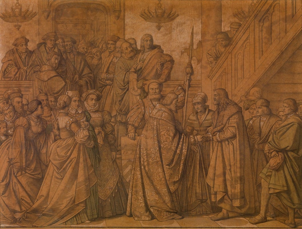 Godfried Guffens - Alderman Gerard van de Werve Receives Albrecht Dürer