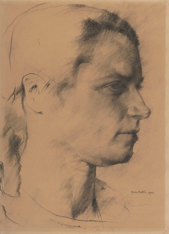 Pieter Rottie - Head of a Woman