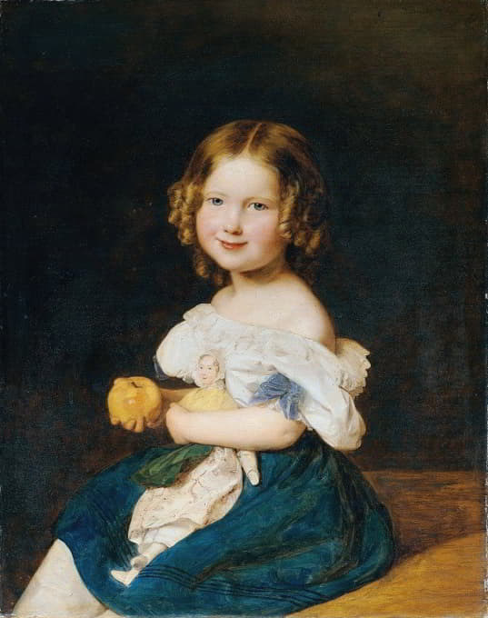Ferdinand Georg Waldmüller - Emilie Werner, the daughter of the married couple Johann and Magdalena Werner