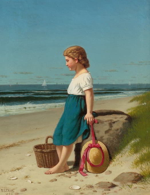 海边的年轻女孩