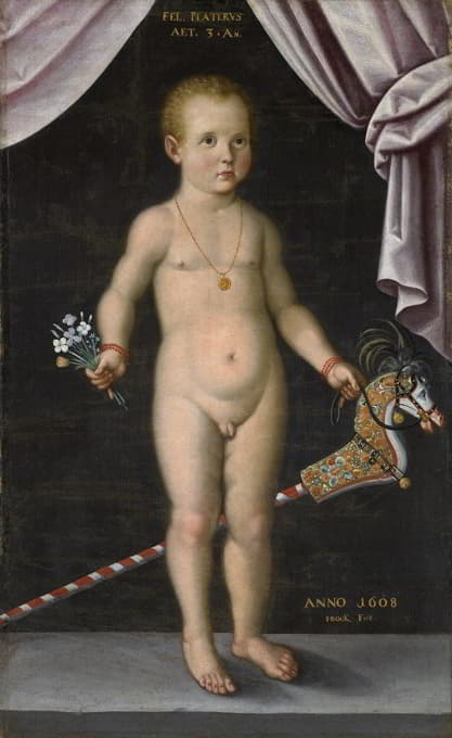 三岁的菲利克斯·普拉特二世的肖像。