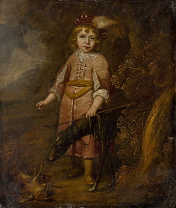 circle of Matthys van den Bergh - Portrait of a Boy as a Hunter